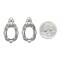 Crowned Filigree Pewter Plated Brass Cameo Frames for 13x18mm - Set of Two - XXX - P-F19